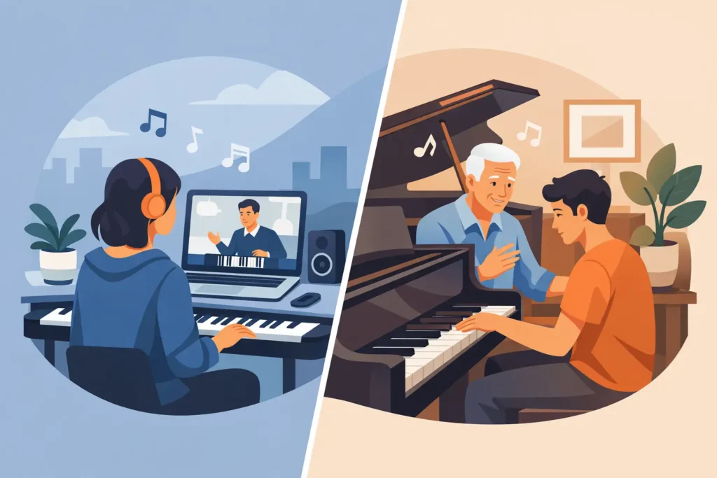Online Piano Lessons Versus In Person: Which Is Best?