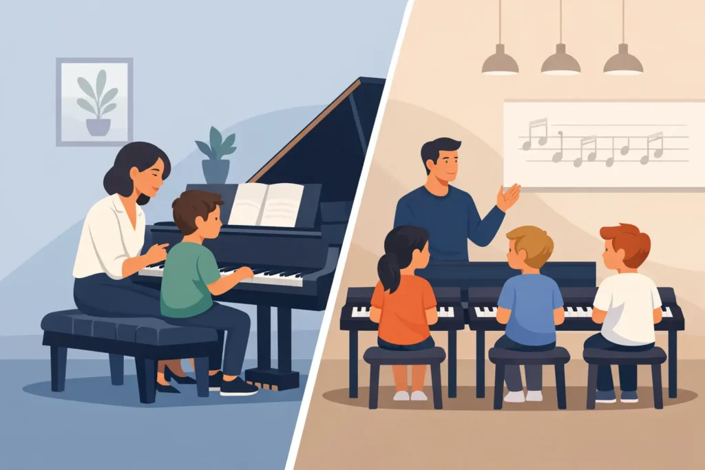 Private Piano Versus Group Lessons: Which Fits?