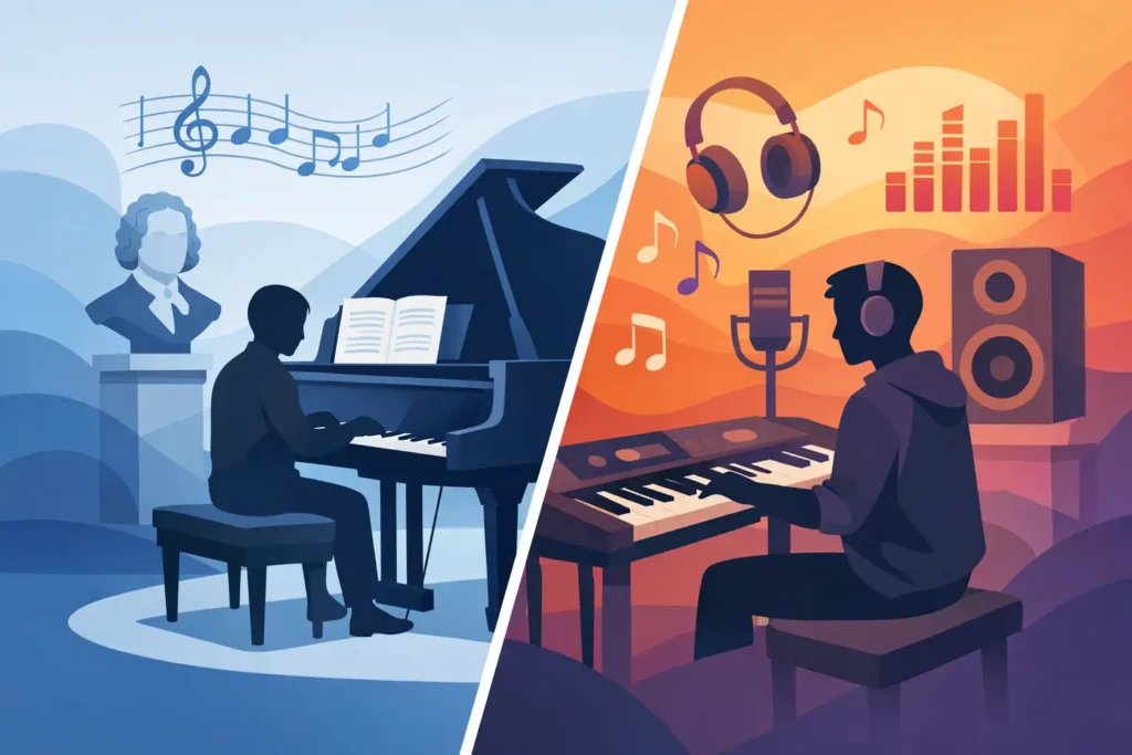 Classical Training Versus Pop Piano: Which Fits?