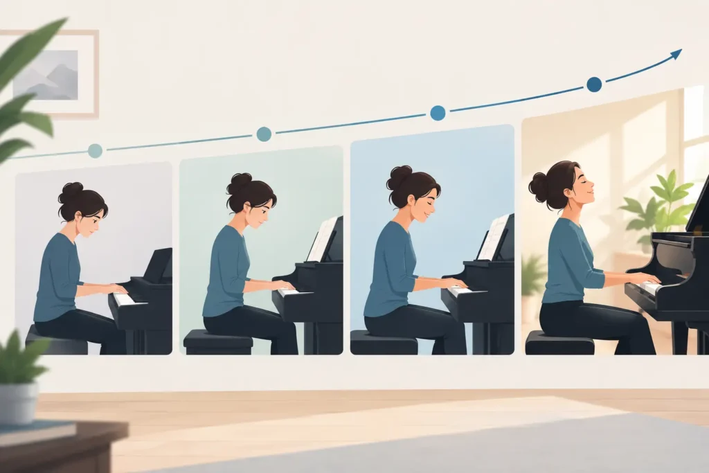 A Realistic Beginner Pianist Progress Timeline